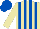 Silk - Tan, royal blue stripes, royal blue cap