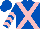 Silk - Royal blue, pink cross belts, chevrons on sleeves