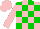 Silk - Pink, green blocks