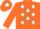 Silk - Orange, White stars, Orange cap, White star