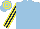 Silk - Light blue, dark blue and yellow striped sleeves, hooped cap