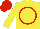 Silk - Yellow, red circle, red cap