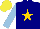 Silk - Navy blue, gold star, light blue sleeves, yellow cap
