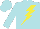 Silk - Powder blue, yellow lightning bolt, powder blue sleeves and cap