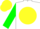 Silk - White, Yellow disc, Green sleeves, Yellow cap