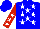 Silk - Blue, white stars, red sleeves with white stars