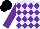 Silk - Lavender and purple diamonds, purple sleeves, black cap
