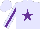 Silk - Lavender, purple star, stripe on sleeves
