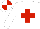 Silk - White, red cross, quartered cap