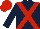 Silk - Dark blue, red cross sashes and cap