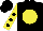 Silk - Black, yellow ball, black dots on yellow sleeves