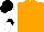 Silk - Orange body, white arms, black chevron, black cap