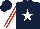 Silk - Dark blue, white star, red and white stripes on slvs