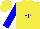 Silk - Yellow, blue 'fp' with blue slvs