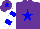 Silk - Light purple, blue star, white and blue hooped sleeves, light purple cap, blue star
