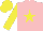 Silk - pink, yellow star, yellow sleeves, yellow cap