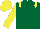 Silk - Dark green, yellow epaulettes, yellow arms, yellow cap