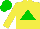 Silk - Yellow body, big-green triangle, yellow arms, big-green cap