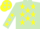 Silk - Light green, yellow stars
