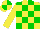 Silk - Yellow, Green Blocks, Yellow Sleeves, Yellow And Green quartered Cap