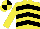 Silk - Yellow, black chevrons, quartered cap