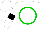 Silk - White, green circle, black armlets on white sleeves