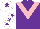 Silk - Purple, pink chevron, white sleeves, purple stars, white cap, purple star