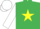 Silk - EMERALD GREEN, yellow star, white sleeves & cap