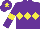 Silk - Purple, yellow triple diamond, armlets and star on cap
