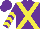 Silk - Purple, yellow cross sashes, purple sleeves, yellow chevrons