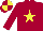 Silk - Claret, yellow star, quartered cap