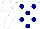 Silk - White, navy blue dots