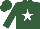 Silk - Hunter green, white star, hunter green cap