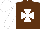 Silk - Brown, white maltese cross, white sleeves and cap