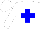 Silk - White, blue cross emblem