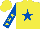 Silk - Yellow, royal blue star and sleeves, yellow stars and cap