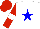 Silk - White, blue star, red sleeves, white armbands, red cap