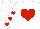 Silk - White, red heart, red hearts on white sleeves
