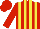 Silk - Red, yellow stripes, red sleeves and cap