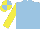 Silk - Light blue, yellow sleeves, yellow and light blue quartered cap