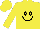 Silk - Yellow, black smiley face, yellow cap