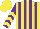 Silk - Yellow, purple stripes, sleeves & epaulettes, yellow chevrons on sleeves