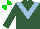 Silk - Hunter green, light blue chevron, white and green quartered cap