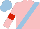 Silk - Pink, red and light blue sash, red armbands, light blue cap