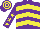 Silk - Purple, yellow chevrons, purple sleeves, yellow stars, hooped cap