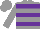 Silk - Gray, purple hoops, gray cap