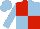 Silk - Red and light blue (quartered), light blue sleeves and cap