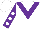 Silk - White, purple chevron, white dots on purple sleeves, white cap