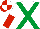 Silk - White, Emerald Green cross belts, White and Red halved sleeves, red and white quartered cap