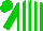 Silk - Green, white stripes, mt football emblem on back, matching cap